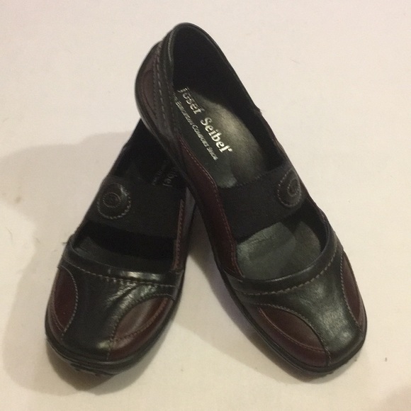 Josef Seibel Shoes - Josef Seibel Ladies Brown-Black Leather Flat Shoe